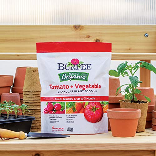 Burpee Organic Tomato & Vegetable Granular Plant Food, 4 lb - Burpee - Happy Hydro