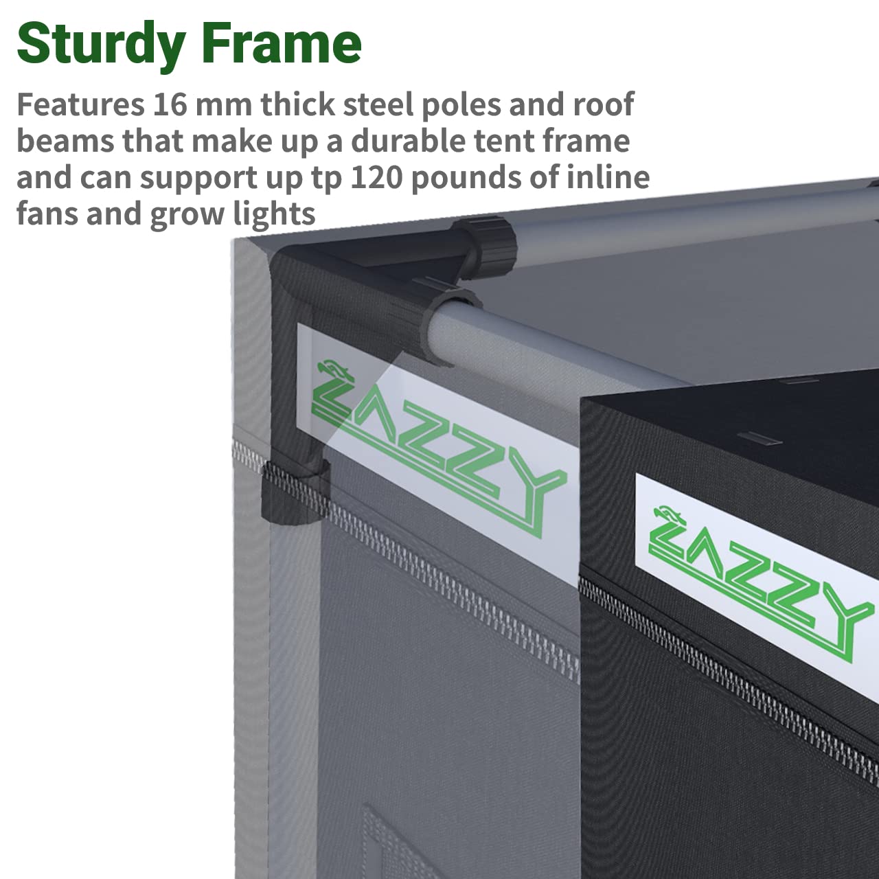 Zazzy 2x4 Grow Tent 48"X24"X60" - Zazzy - Happy Hydro